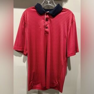 Greg Norman for Tasso Elba Red Short Sleeve Golf Polo Size Small